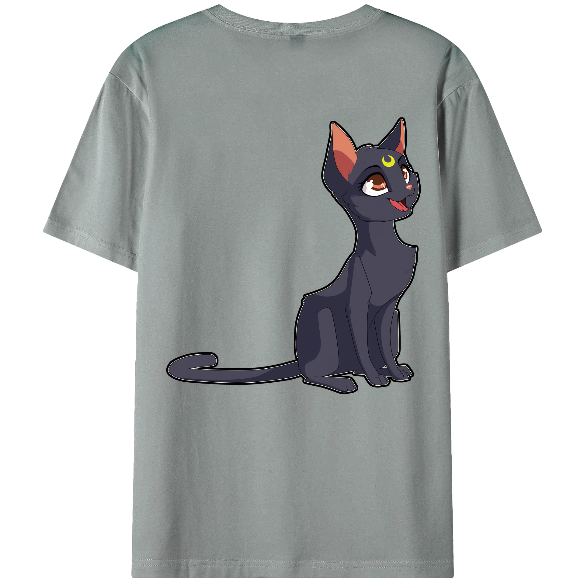 （画像用） 美少女戦士セーラームーン Sailor Moon 綿100％ メンズ半袖Tシャツ（バックプリント） 通気性